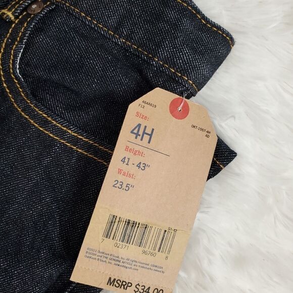 New With Tags Oshkosh b'gosh Boy's Size 4 Husky Classic Jeans with EZ Adjust - Picture 7 of 8